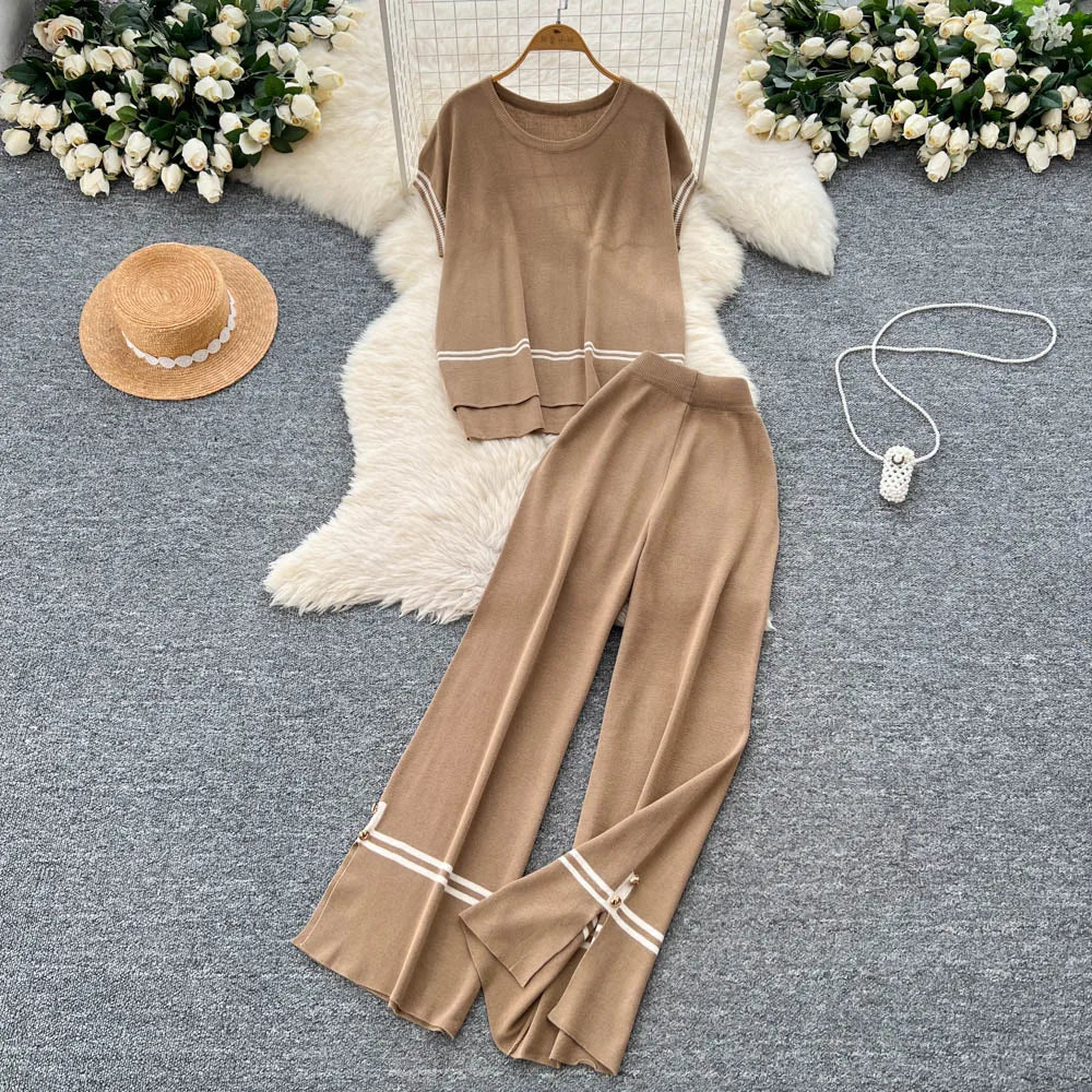 casual beige dress outfit Beige Open Twist Back Knit Midi Dress