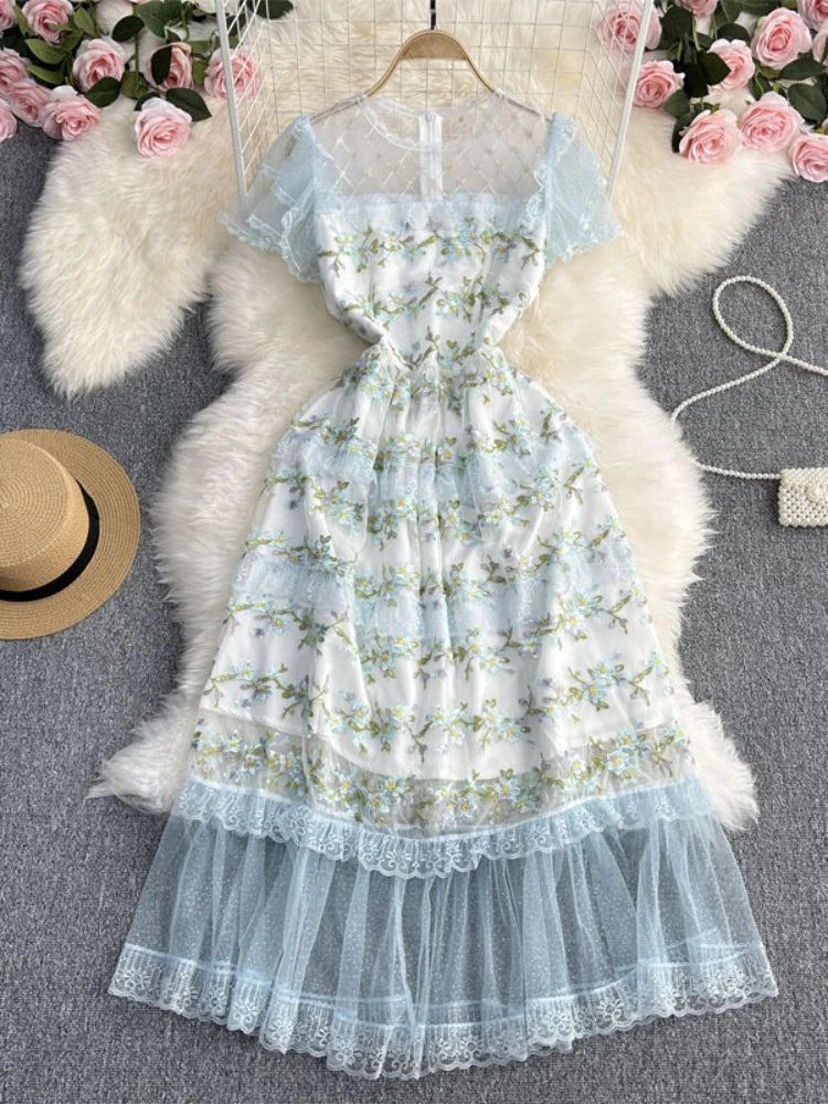 knee length dresses for ladies Sweet Details Lace Midi Dress in Ivory – Impressions Online Boutique main image 0