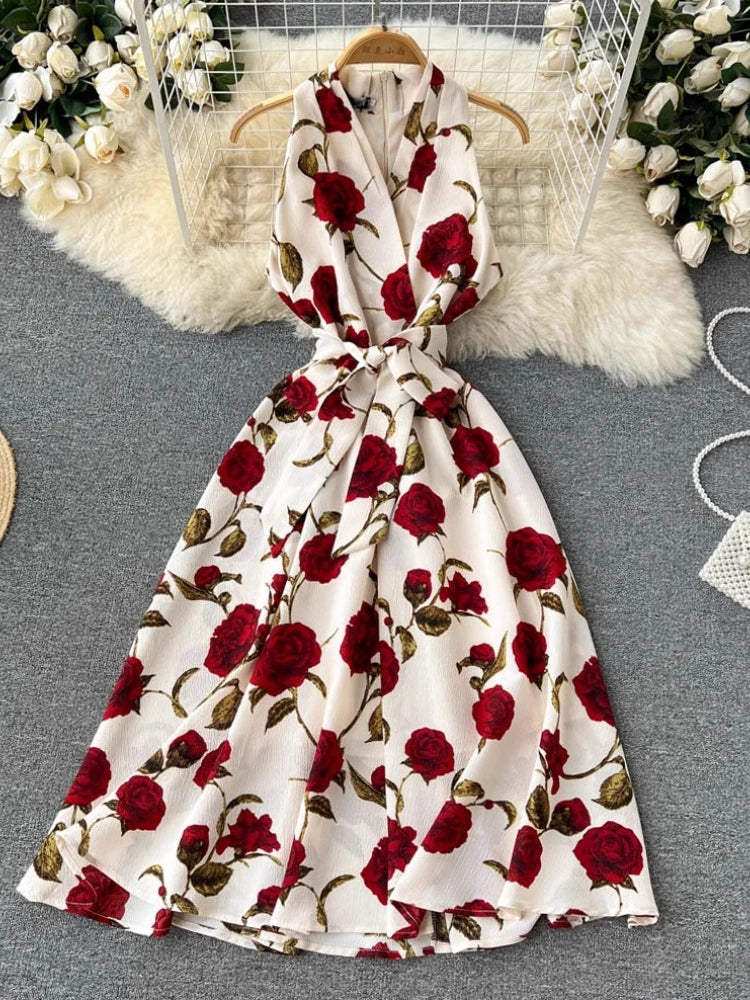 white christmas dresses Powder - Delicate Tropical Wrap Dress