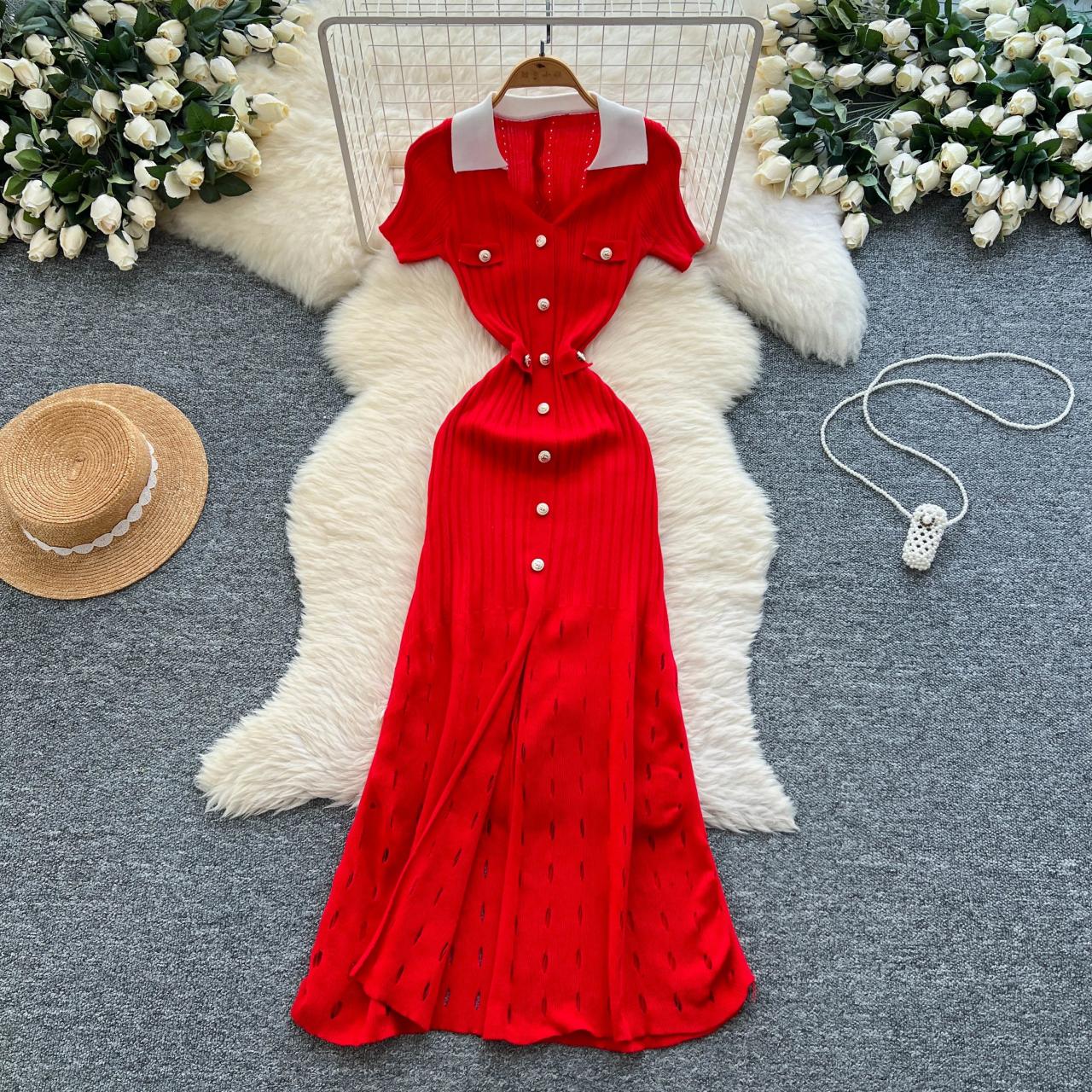 open lace back dress Red Floral Embroidered Mini Dress - All Dresses