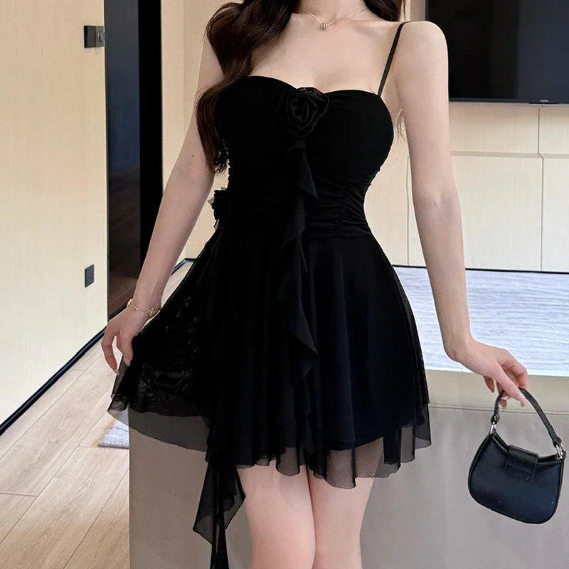 black strapless ruffle mini dress Black Tiered Ruffle Strapless Bodycon Mini Dress