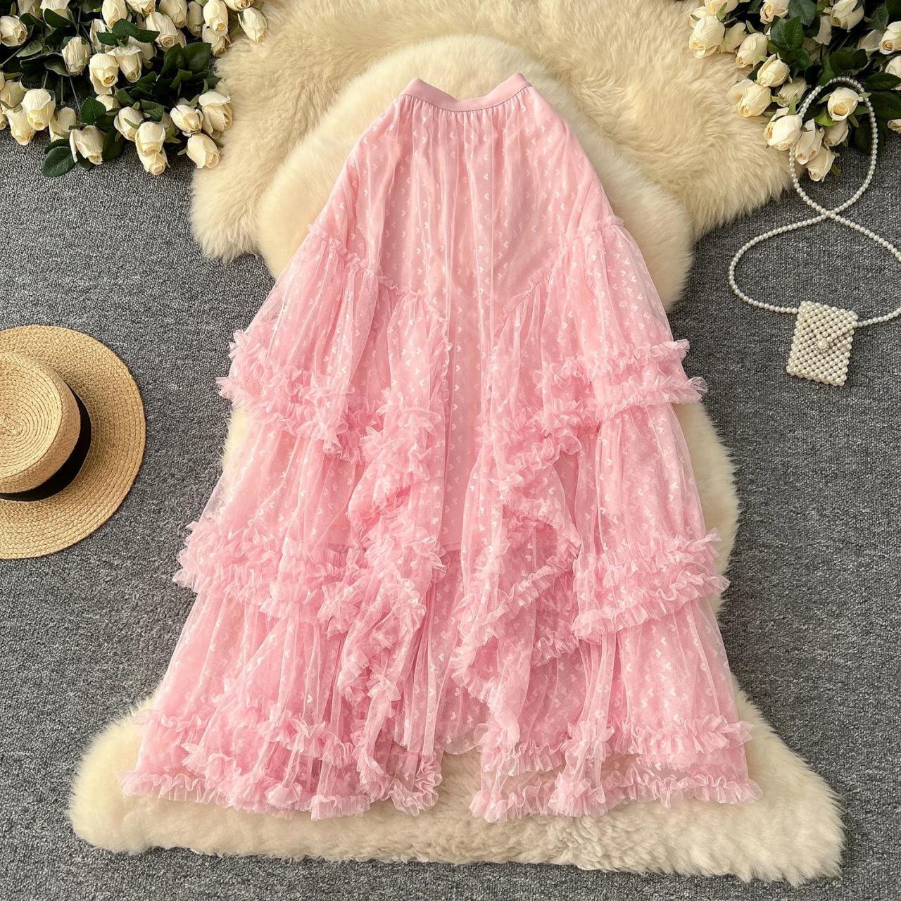 chinese dress ladies Polka Dot Tiered Maxi Dress – POSH STYLE main image 1