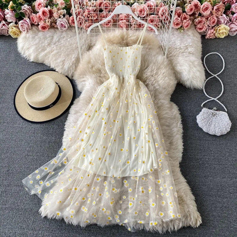 floral sheer overlay dress 1950s Sheer Overlay Floral Party Dress