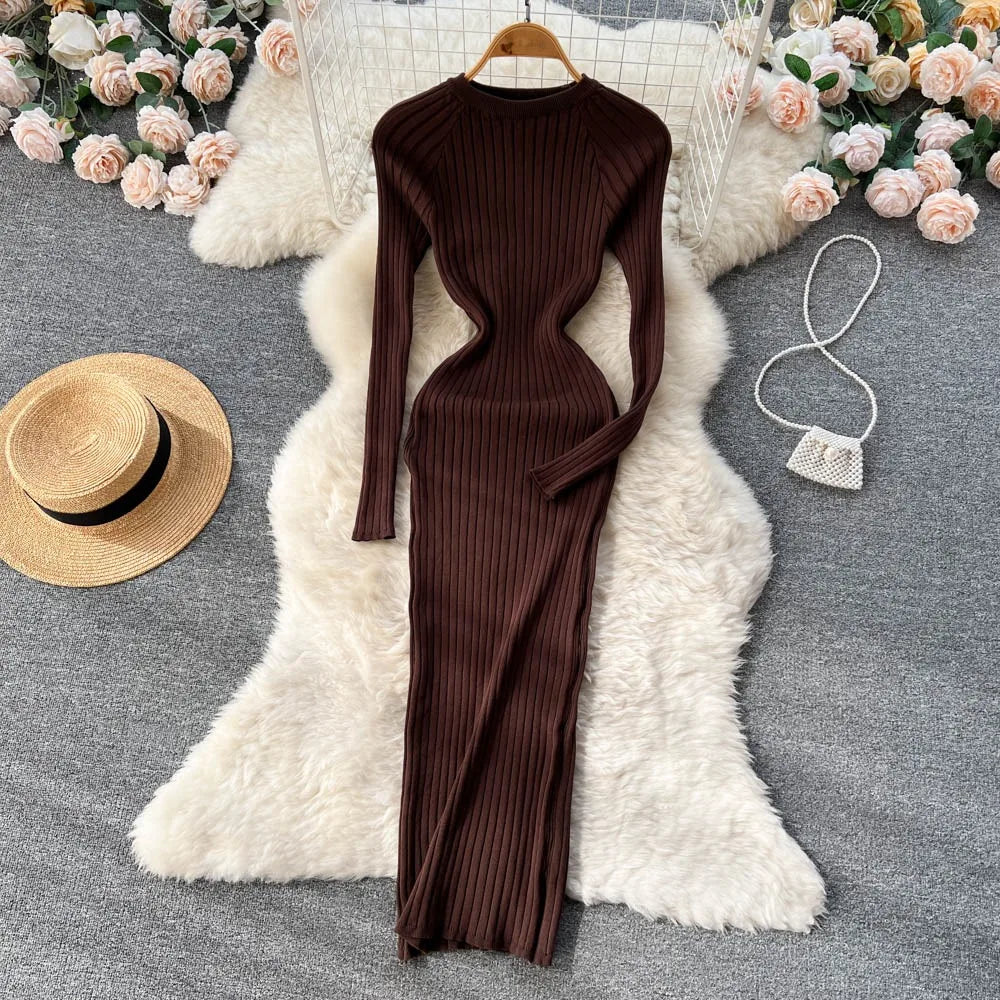 chinese dress ladies HADLEY CHOC SLEEVED MAXI DRESS – DISSH main image 1