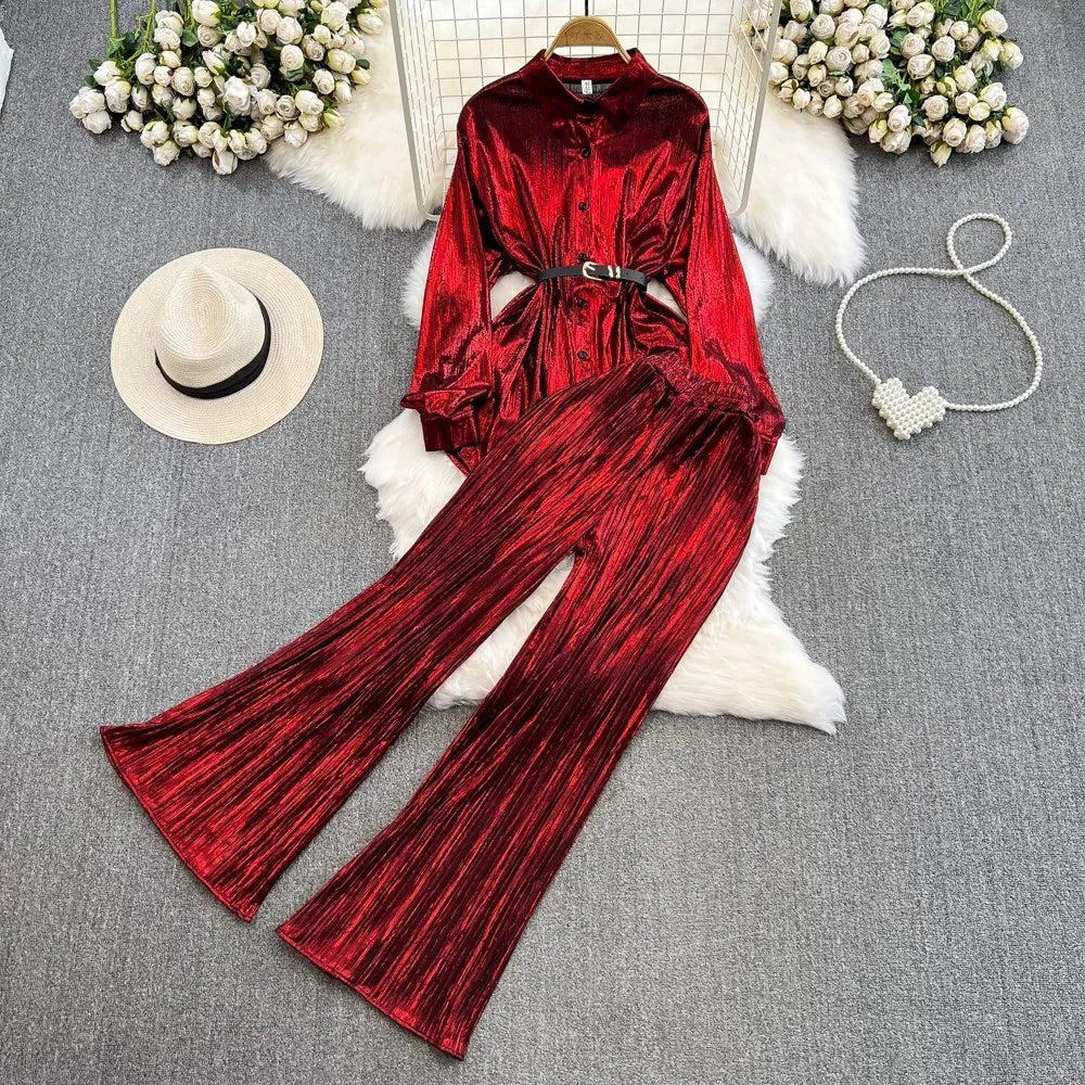 open lace back dress Katie Rose Blair Red Velvet 2pc Pants Girls Set 9M main image 1