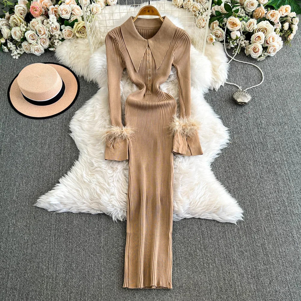long sleeve feather cuff dress ASOS EDITION geo embellished long sleeve maxi dress with faux feather cuff  in charcoal