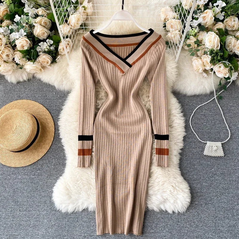 ribbed knit bodycon dress Aquamarine Knit Bodycon Dress main image 1