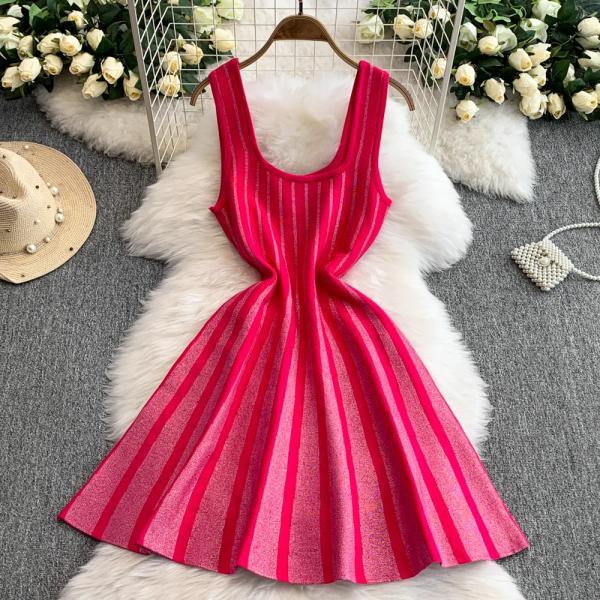 pink sleeveless flare dress Short Fit-and-Flare Homecoming Dress with Cut Out Black/Latte / 4 main image 1